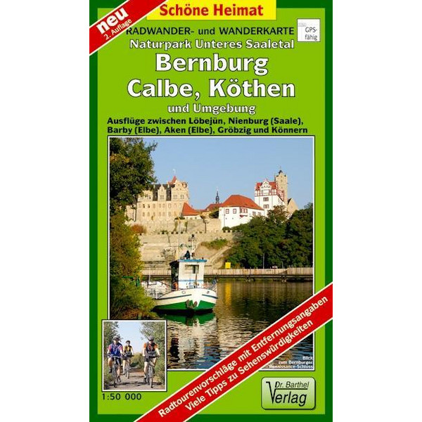 NATURPARK UNTERES SAALETAL, BERNBURG, KALBE - Wanderkarte Ansicht 1