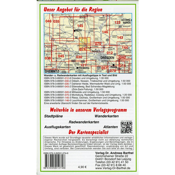 MEIßEN UND UMGEBUNG 1 : 20 000 - Wanderkarte Ansicht 3
