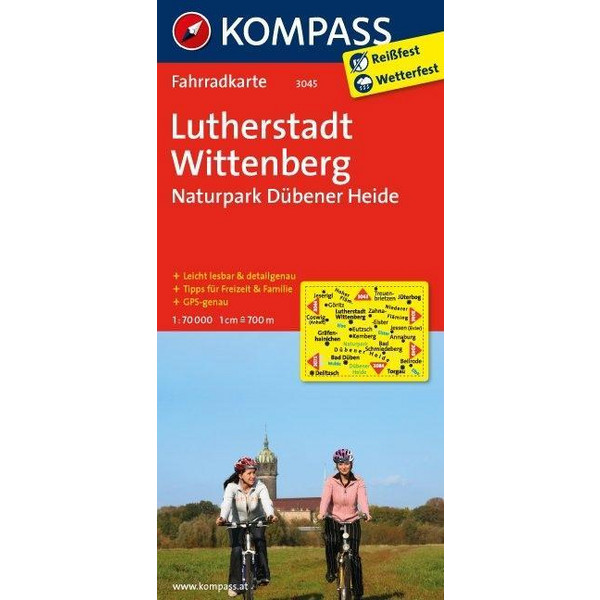 LUTHERSTADT WITTENBERG - DÜBENER HEIDE - Fahrradkarte Ansicht 1