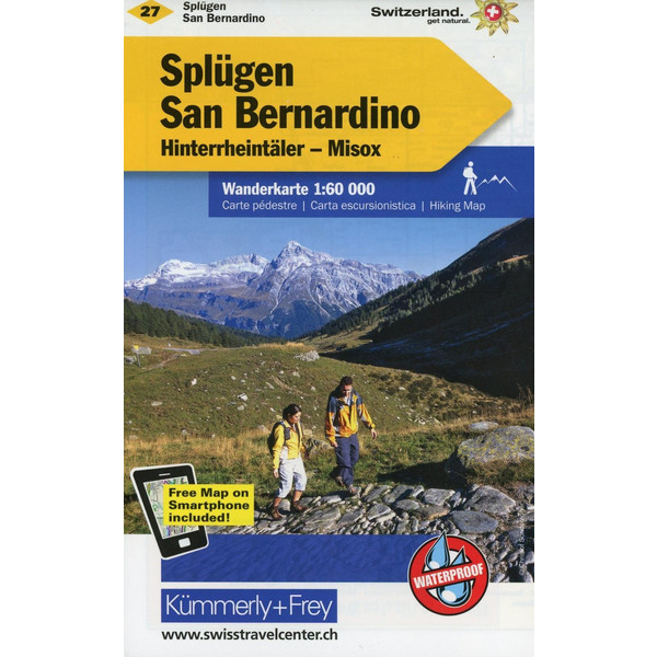 KUF SCHWEIZ #27 SPLÜGEN-SAN BERNARDINO - Wanderkarte Ansicht 1