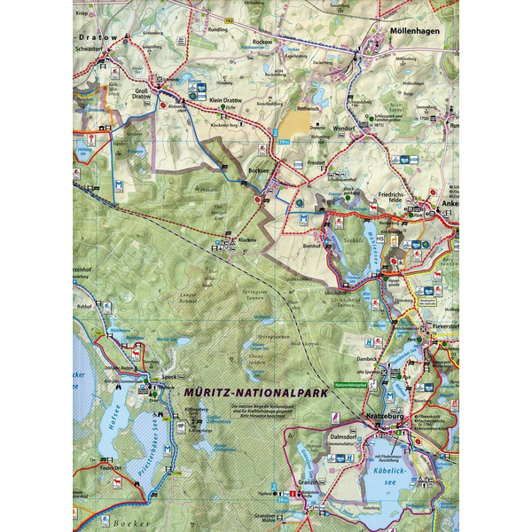 RAD- UND WANDERKARTE MÜRITZ-NATIONALPARK - Wanderkarte Ansicht 3