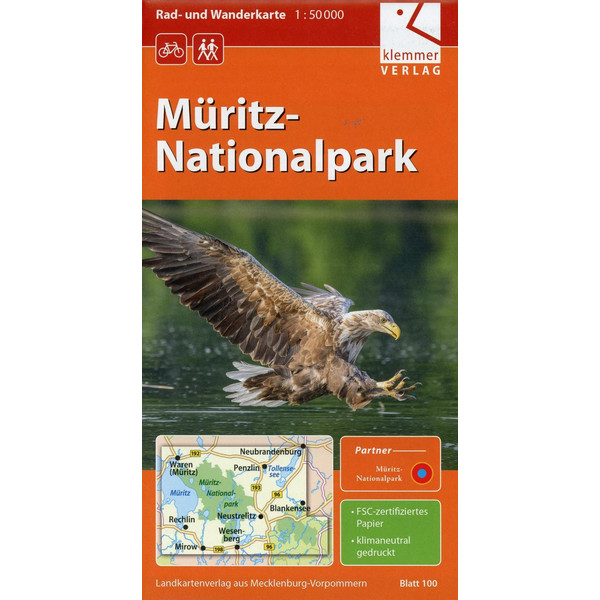 RAD- UND WANDERKARTE MÜRITZ-NATIONALPARK - Wanderkarte Ansicht 1