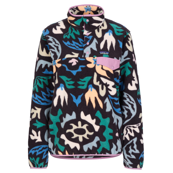 W'S LW SYNCH SNAP-T P/O Damen - Fleecepullover-KALEIDO: BLACK