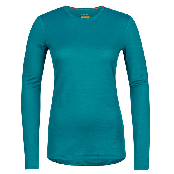 WOMEN MERINO 200 OASIS LS CREWE Damen - Baselayer-Shirt-TIDAL TEAL