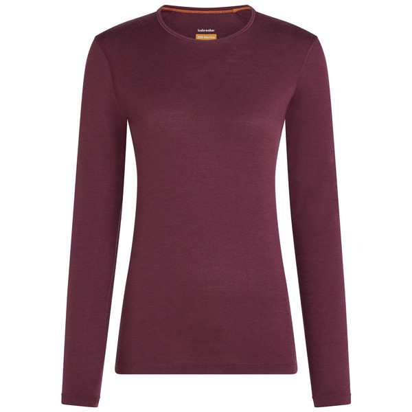WOMEN MERINO 200 OASIS LS CREWE Damen - Baselayer-Shirt-DK BERRY