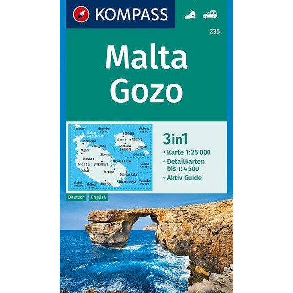 MALTA, GOZO 1:25 000 - Straßenkarte