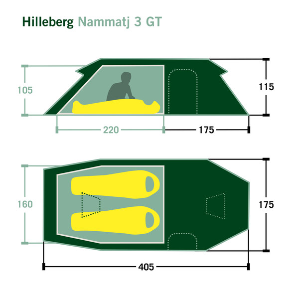 Hilleberg NAMMATJ 3 GT - Tunnelzelt Ansicht 2
