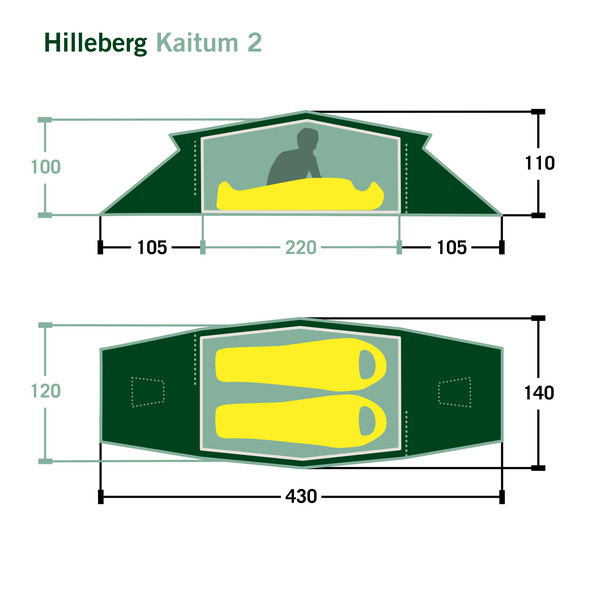 Hilleberg KAITUM 2 - Tunnelzelt Ansicht 2