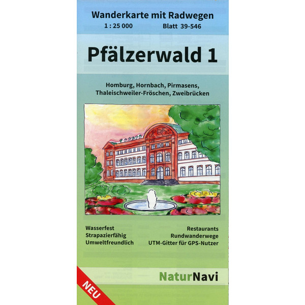 PFÄLZERWALD 1. BLATT 39-546, 1 : 25 000 - Wanderkarte Ansicht 1