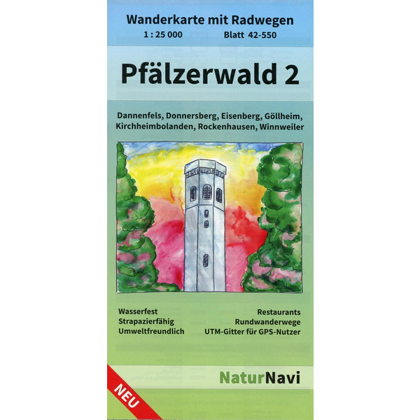 PFÄLZERWALD 2. BLATT 42-550, 1 : 25 000 - Wanderkarte Ansicht 1