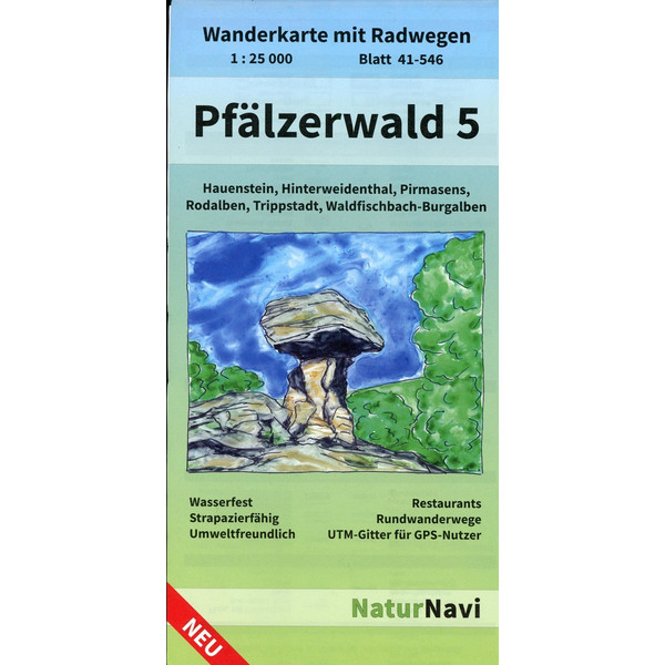 PFÄLZERWALD 5. BLATT 41-546, 1 : 25 000 - Wanderkarte