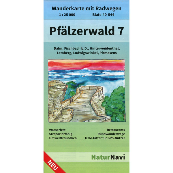 PFÄLZERWALD 7. BLATT 40-544, 1 : 25 000 - Wanderkarte Ansicht 1