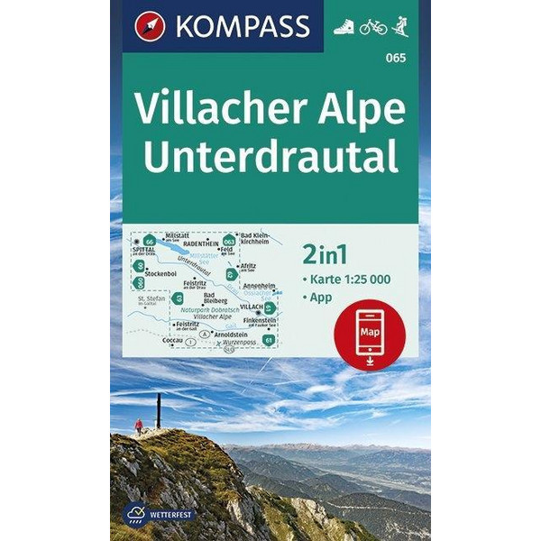 KOKA 64 VILLACHER ALPE, UNTERDRAUTAL - Wanderkarte Ansicht 1