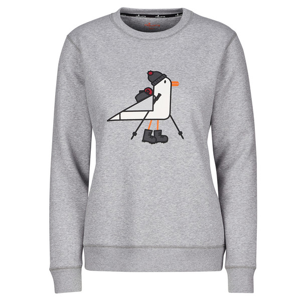 OMAUI PRINTED SWEATER Damen - Sweatshirt-SMOKED PEARL SEAGULL HIKING