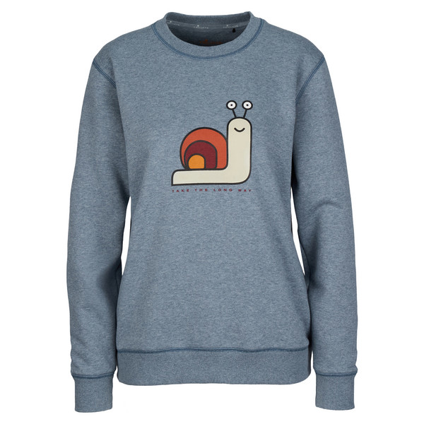 OMAUI PRINTED SWEATER Damen - Sweatshirt-DARK SAPPHIRE SNAIL CLASSIC