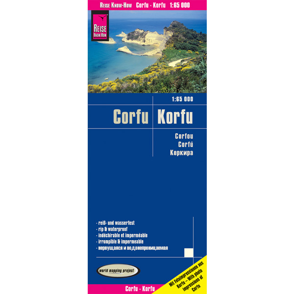 REISE KNOW-HOW LANDKARTE KORFU / CORFU 1:65.000 - Straßenkarte Ansicht 1