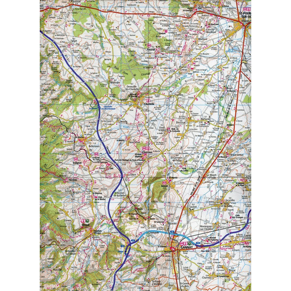 MOULINS VICHY 1:100 000 - Wanderkarte Ansicht 3