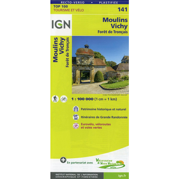MOULINS VICHY 1:100 000 - Wanderkarte Ansicht 1