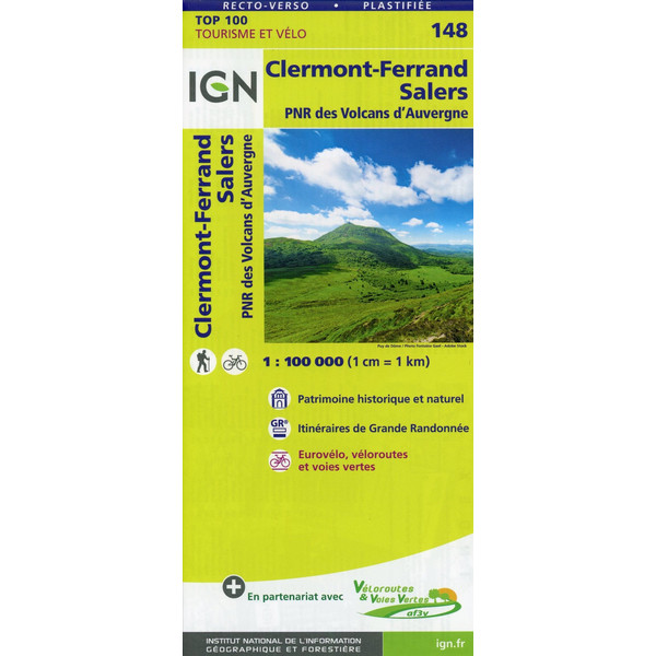 IGN 148 CLERMONT-FERRAND SALERS 1:100 000 - Karte Ansicht 1