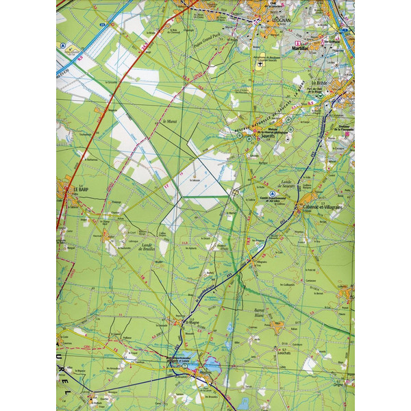 BORDEAUX MONT-DE-MARSAN 1:100 000 - Wanderkarte Ansicht 3