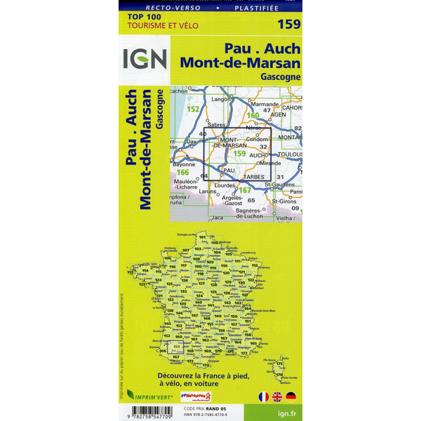 PAU.AUCH.MONT-DE-MARSAN 1:100 000 - Wanderkarte Ansicht 2