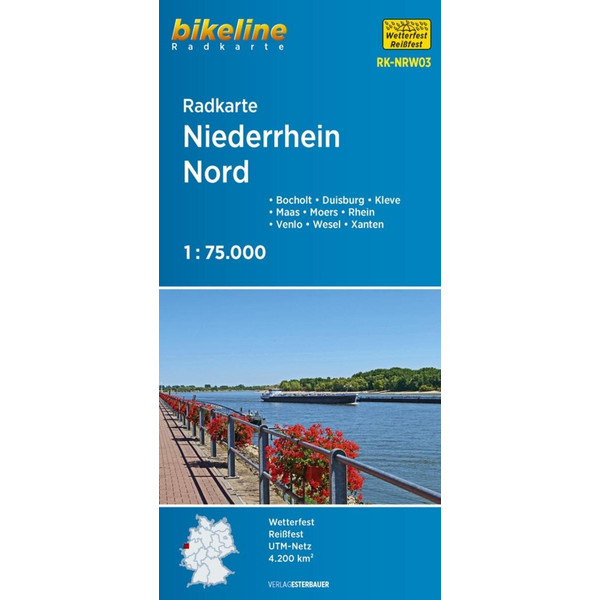 RADKARTE NIEDERRHEIN NORD (RK-NRW03) - Fahrradkarte Ansicht 1