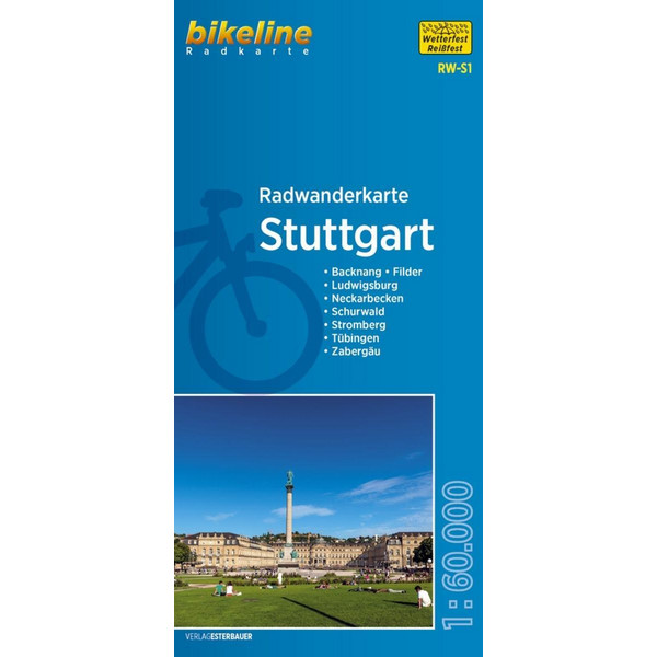BIKELINE RADWANDERKARTE STUTTGART 1 : 60 000 - Fahrradkarte Ansicht 1