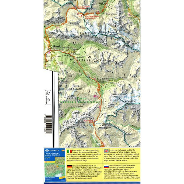 STRASSENKARTE SÜDTIROL -DOLOMITI 1:150 000 - Straßenkarte Ansicht 2