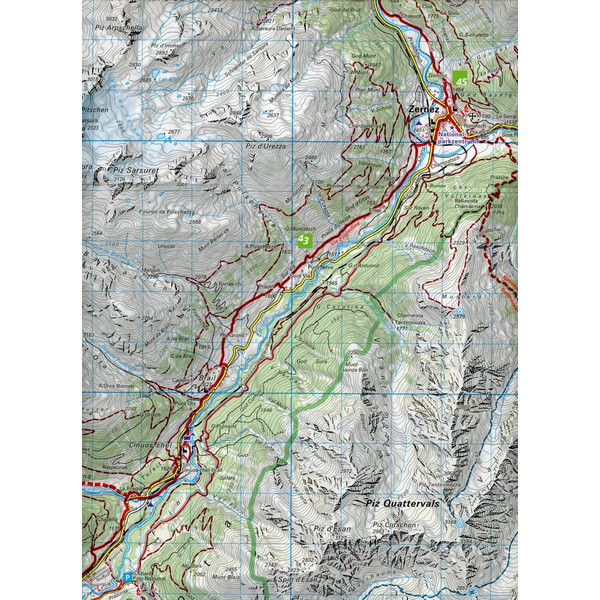 NATIONALPARK - VAL MÜSTAIR 37 WANDERKARTE 1:40 000 MATT LAMI - Wanderkarte Ansicht 3