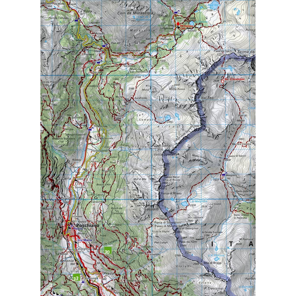 BERNINA - PONTRESINA / VAL POSCHIAVO 47 WANDERKARTE 1:40 000 - Wanderkarte Ansicht 3