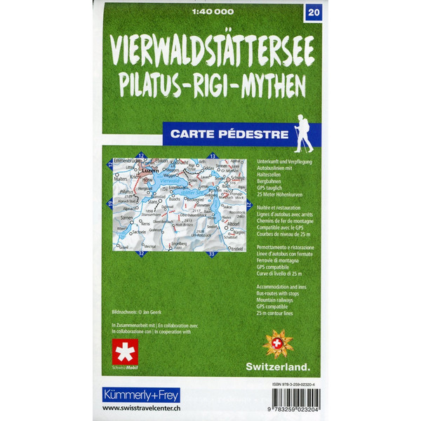 VIERWALDSTÄTTERSEE / PILATUS - RIGI - MYTHEN 20 WANDERKARTE - Wanderkarte Ansicht 2