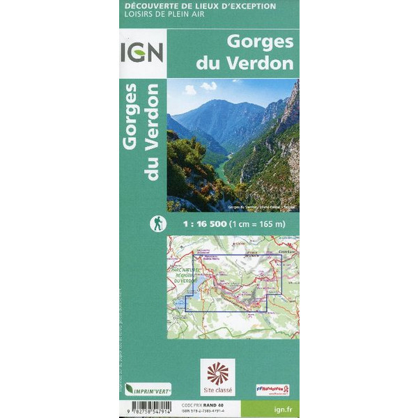 GORGES DU VERDON 1 : 16 500 - Wanderkarte Ansicht 5
