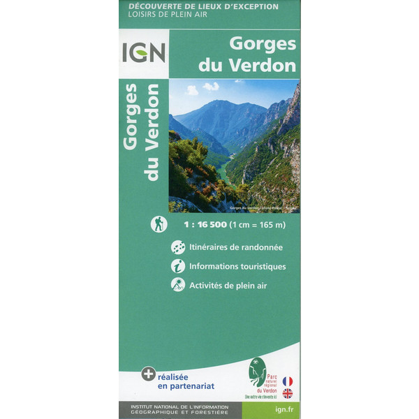 GORGES DU VERDON 1 : 16 500 - Wanderkarte Ansicht 1