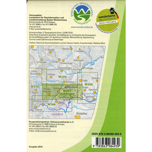 STÜHLINGEN 1:25 000 - Wanderkarte Ansicht 2