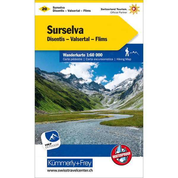 KUF SCHWEIZ WANDERKARTE 20 1 : 60 000 SURSELVA, DISENTIS - Wanderkarte Ansicht 1