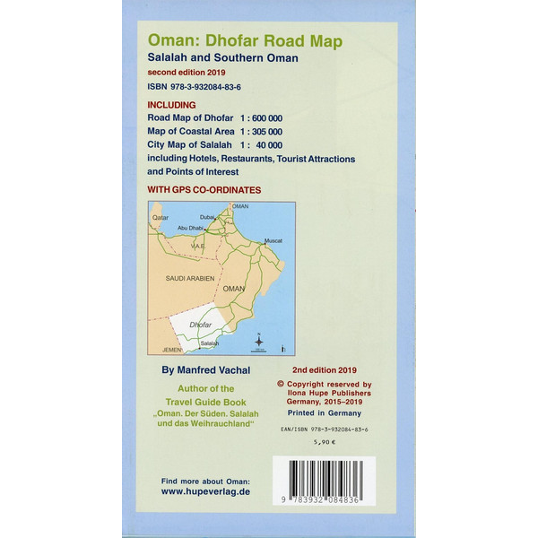 OMAN: DHOFAR ROAD MAP - Straßenkarte Ansicht 2