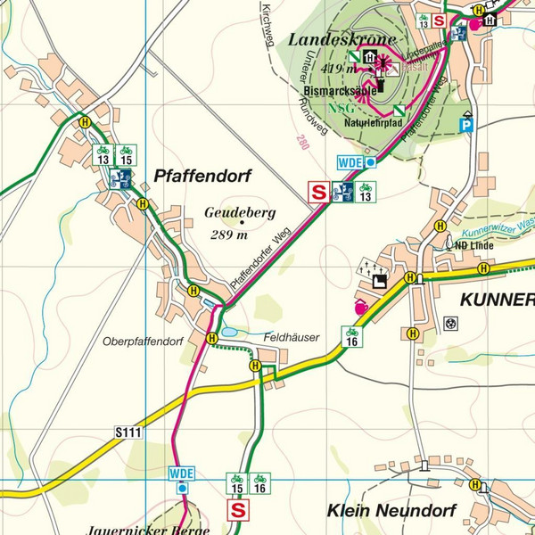 BLATT 96 GÖRLITZ, LÖBAU UND UMGEBUNG - Wanderkarte Ansicht 2