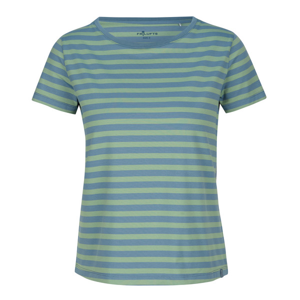 PENICHE BOXY T-SHIRT Damen - Funktionsshirt-BLUE SHADOW/FAIR GREEN STRIPED