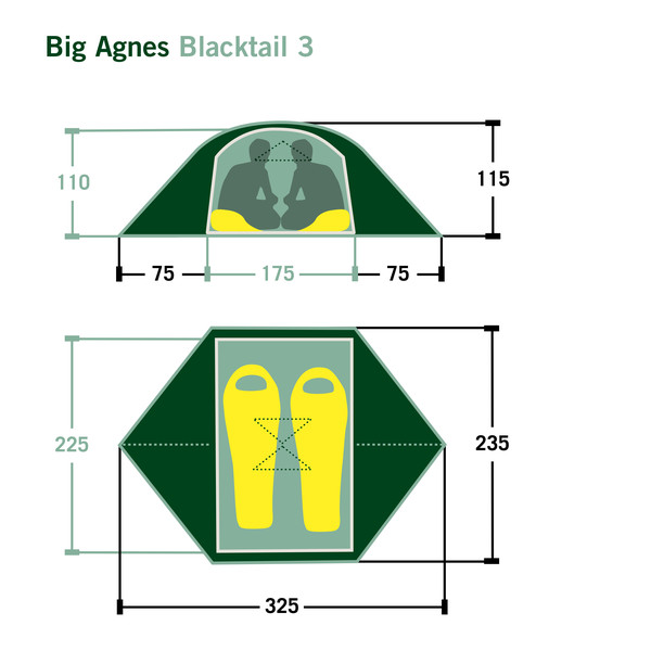 Big Agnes BLACKTAIL 3 - Kuppelzelt Ansicht 2
