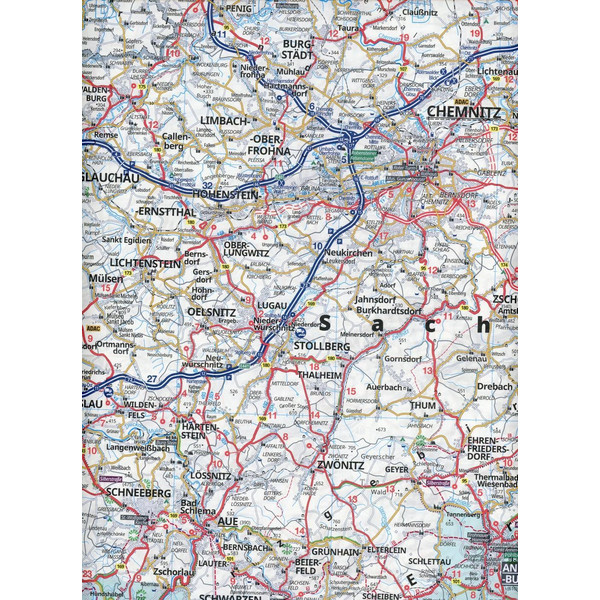 ADAC REGIONALKARTE BLATT 10 DRESDEN, CHEMNITZ 1:150.000 - Straßenkarte Ansicht 3