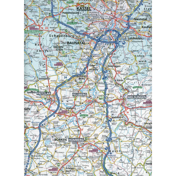 ADAC REGIONALKARTE BLATT 8 HARZ, BRAUNSCHWEIG, ERFURT, KASS - Straßenkarte Ansicht 3