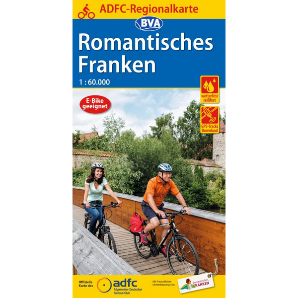 ADFC-REGIONALKARTE ROMANTISCHES FRANKEN, 1:60.000 - Fahrradkarte
