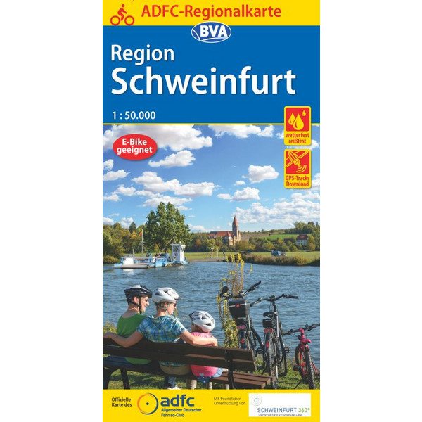 ADFC-REGIONALKARTE SCHWEINFURT, 1:50.000 - Fahrradkarte Ansicht 1