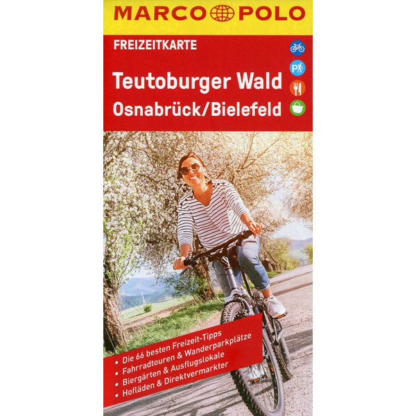 MARCO POLO FREIZEITKARTE TEUTOBURGER WALD, OSNABRÜCK, BIELEF - Straßenkarte