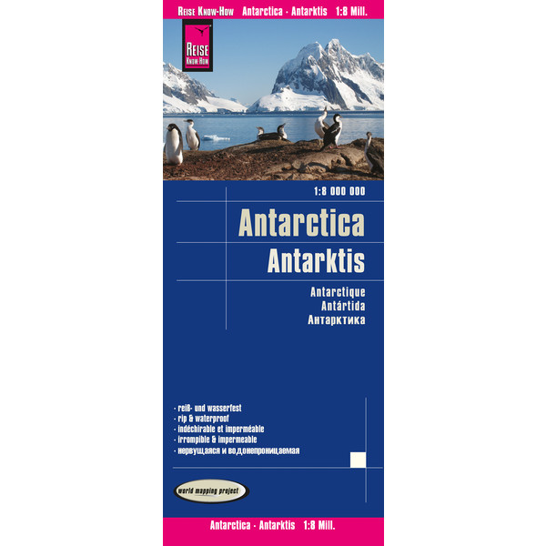 KNOW-HOW LANDKARTE ANTARKTIS / ANTARCTICA 1:8.000.000 - Straßenkarte