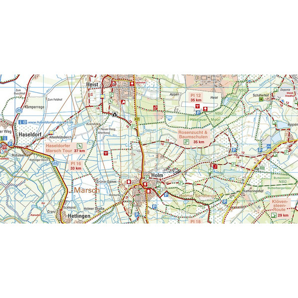 ITZEHOE - PINNEBERG 1 : 50 000 - Wanderkarte Ansicht 2