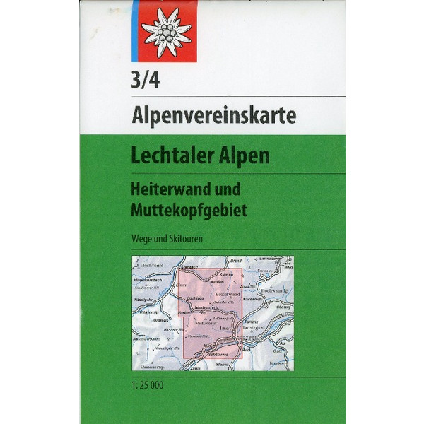 DAV ALPENVEREINSKARTE 03/4 LECHTALER ALPEN HEITERWAND Ansicht 1
