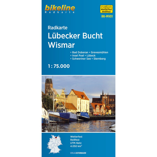 RADKARTE LÜBECKER BUCHT, WISMAR (RK-MV01) - Fahrradkarte Ansicht 1