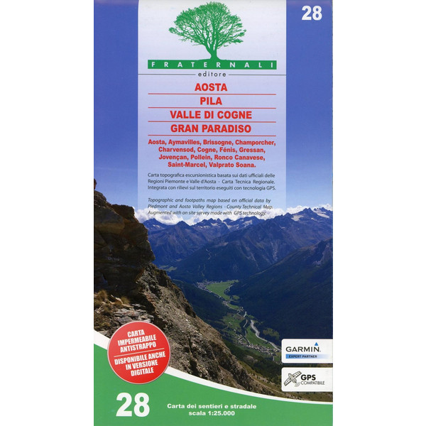 AOSTA - PILA - VALLE DI COGNE - GRAN PARADISO 1 : 25 000 - Wanderkarte Ansicht 1