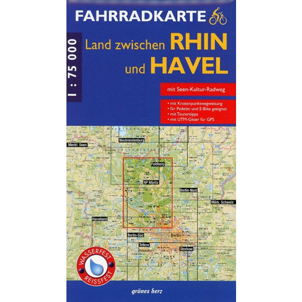 FAHRRADKARTE LAND ZWISCHEN RHIN UND HAVEL 1:75.000 - Fahrradkarte